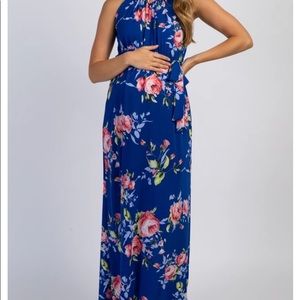 Floral maxi maternity dress